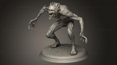 Figurines heroes, monsters and demons (Ghoul Screaming Scream, STKM_12527) 3D models for cnc