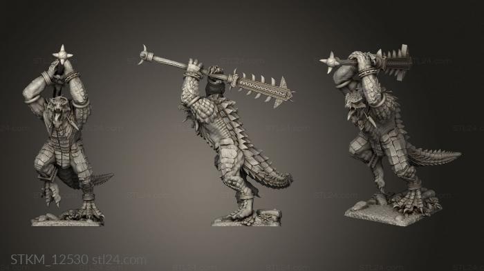 Figurines heroes, monsters and demons (CAIMANS, STKM_12530) 3D models for cnc