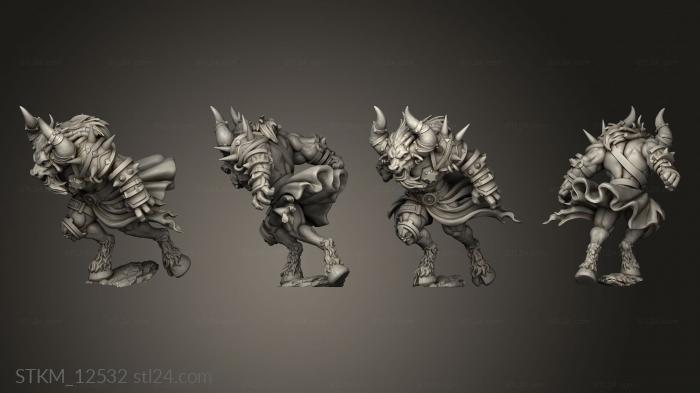Figurines heroes, monsters and demons (Chaos Pact Minotaur, STKM_12532) 3D models for cnc