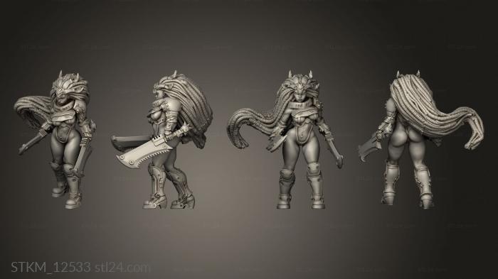 Figurines heroes, monsters and demons (Grind Pinup, STKM_12533) 3D models for cnc