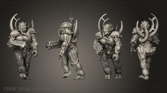 Figurines heroes, monsters and demons (Cabal the Twisted Mirror Screamer Squad, STKM_12536) 3D models for cnc