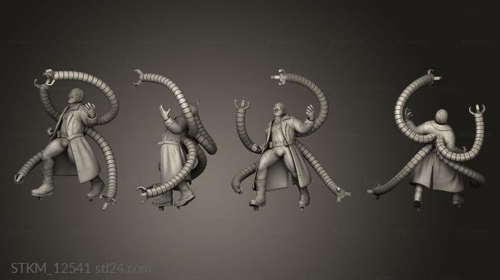Figurines heroes, monsters and demons (Diorama Aranha vs Octopus Otto, STKM_12541) 3D models for cnc