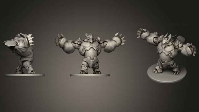 Статуэтки герои, монстры и демоны (Супер Гэлакси Тибберс (Лига Легенд), STKM_1256) 3D модель для ЧПУ станка