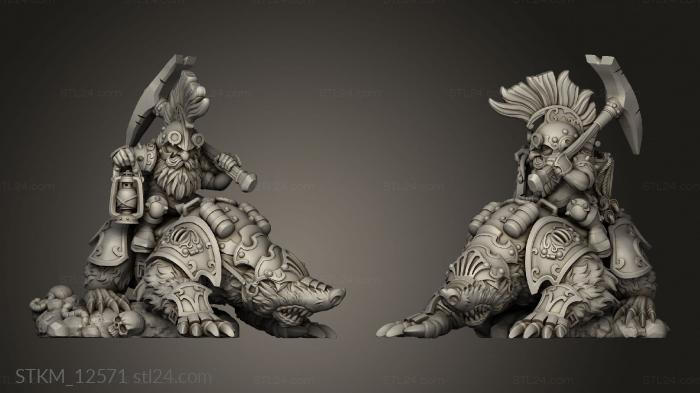 Figurines heroes, monsters and demons (Cane Curb the Tunnel Builder, STKM_12571) 3D models for cnc