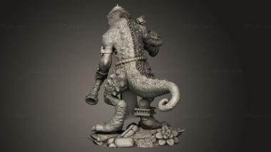 Figurines heroes, monsters and demons (Chameleon Unit, STKM_12586) 3D models for cnc