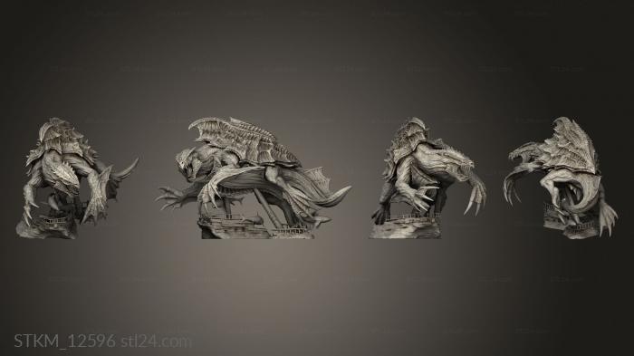 Статуэтки герои, монстры и демоны (Глубина Драконьей Черепахи, STKM_12596) 3D модель для ЧПУ станка
