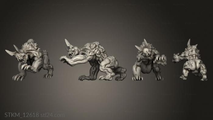 Figurines heroes, monsters and demons (Chaos Hounds Hound, STKM_12618) 3D models for cnc