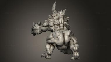 Figurines heroes, monsters and demons (Chaos Hounds Hound, STKM_12618) 3D models for cnc