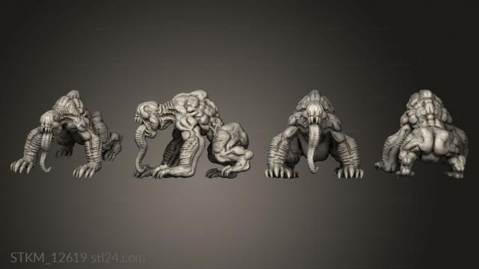 Figurines heroes, monsters and demons (Chaos Hounds Hound, STKM_12619) 3D models for cnc