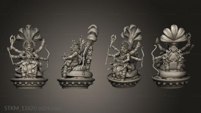 Figurines heroes, monsters and demons (Clay Narasimha, STKM_12620) 3D models for cnc