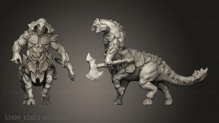 Figurines heroes, monsters and demons (Chariot anite, STKM_12623) 3D models for cnc