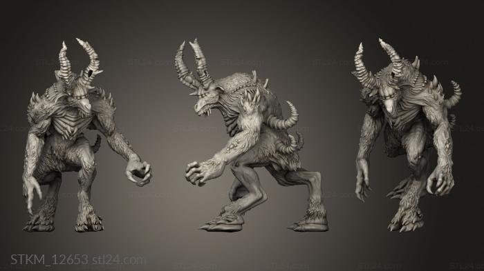 Статуэтки герои, монстры и демоны (Козел-йог, STKM_12653) 3D модель для ЧПУ станка