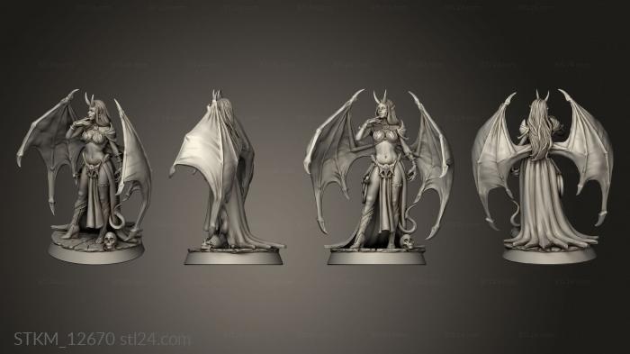 Статуэтки герои, монстры и демоны (Суккуба, STKM_12670) 3D модель для ЧПУ станка