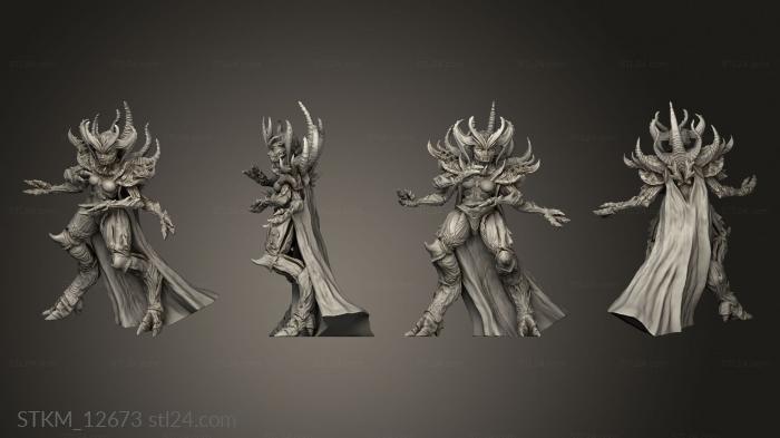 Статуэтки герои, монстры и демоны (Королева улья жуков, STKM_12673) 3D модель для ЧПУ станка