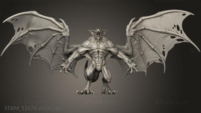 Статуэтки герои, монстры и демоны (Виктор Вампир-Монстр, STKM_12676) 3D модель для ЧПУ станка