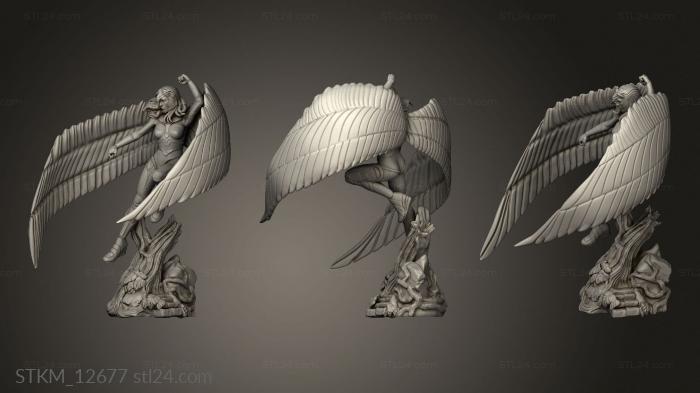 Figurines heroes, monsters and demons (Wonder Woman, STKM_12677) 3D models for cnc