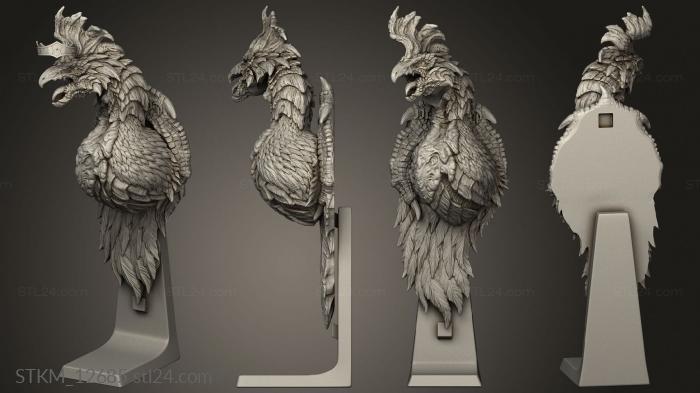 Figurines heroes, monsters and demons (Cockatrice bracket, STKM_12685) 3D models for cnc