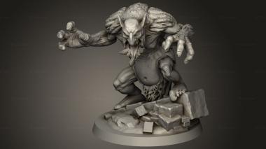 Figurines heroes, monsters and demons (Cult Miniatures Trolls Troll, STKM_12689) 3D models for cnc