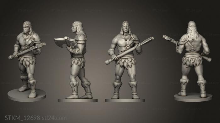 Figurines heroes, monsters and demons (Conan the Barbarian Complet, STKM_12698) 3D models for cnc