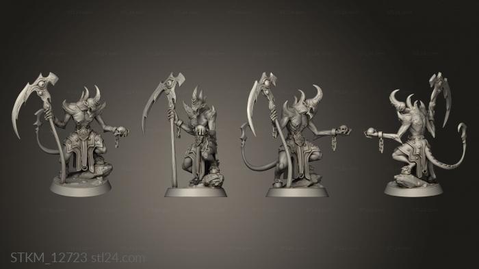 Статуэтки герои, монстры и демоны (Демоны,Демонический Череп, STKM_12723) 3D модель для ЧПУ станка