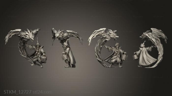 Статуэтки герои, монстры и демоны (Культовое Пламя Далекой птицы Адал, STKM_12727) 3D модель для ЧПУ станка