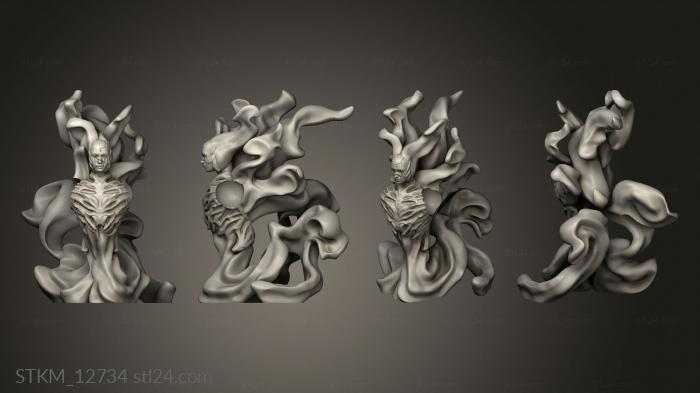 Статуэтки герои, монстры и демоны (Культовый Огурец Shadow fell, STKM_12734) 3D модель для ЧПУ станка