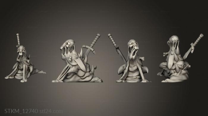 Figurines heroes, monsters and demons (Cruel Marshes Slime Heroine Falling, STKM_12740) 3D models for cnc