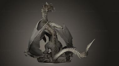 Figurines heroes, monsters and demons (elder brine dragon brinedragon, STKM_12741) 3D models for cnc