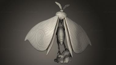 Figurines heroes, monsters and demons (Cruel Marshes Moth Queen, STKM_12742) 3D models for cnc