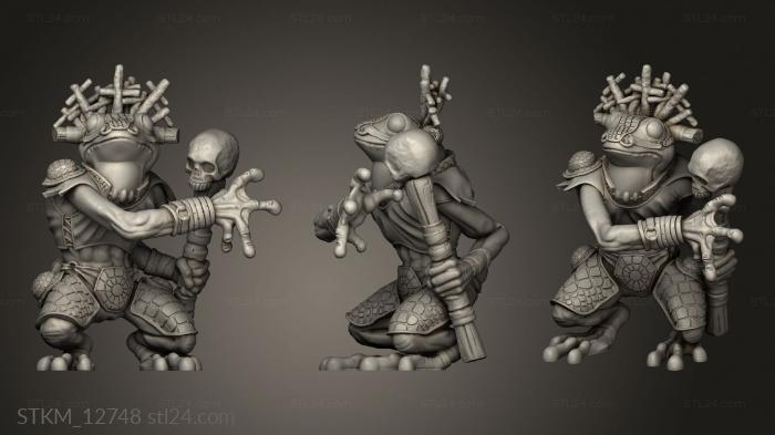 Figurines heroes, monsters and demons (Cruel Marshes Poison Frog Shaman, STKM_12748) 3D models for cnc