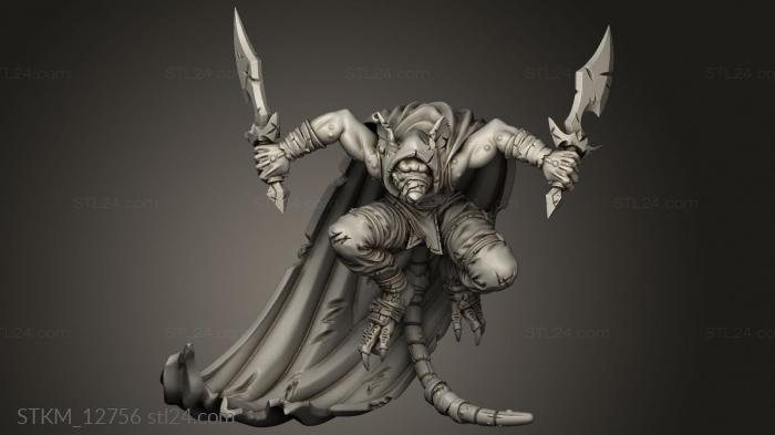 Figurines heroes, monsters and demons (Sewers Thamarai Sawyer Phantom daggers, STKM_12756) 3D models for cnc
