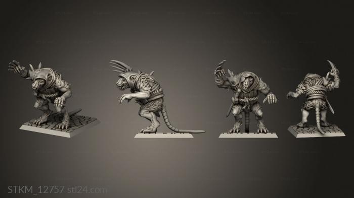 Figurines heroes, monsters and demons (OGRE RAT, STKM_12757) 3D models for cnc