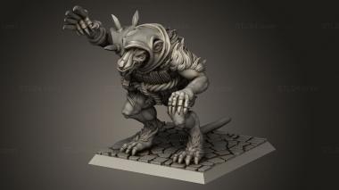 Figurines heroes, monsters and demons (OGRE RAT, STKM_12757) 3D models for cnc