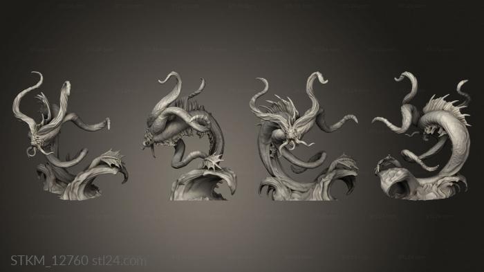 Figurines heroes, monsters and demons (Cruel Marshes Swamp Aboleth Attacking, STKM_12760) 3D models for cnc