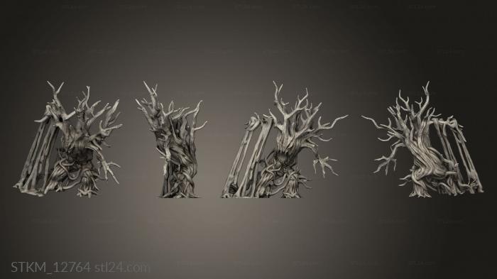 Статуэтки герои, монстры и демоны (Жестокие Болота,Поражающие деревья Соком., STKM_12764) 3D модель для ЧПУ станка