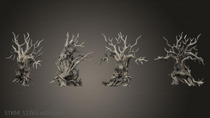 Статуэтки герои, монстры и демоны (Жестокое Поражение деревьев на Болотах, STKM_12765) 3D модель для ЧПУ станка