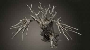 Figurines heroes, monsters and demons (Cruel Marshes Tree Blight Twig Attack, STKM_12766) 3D models for cnc