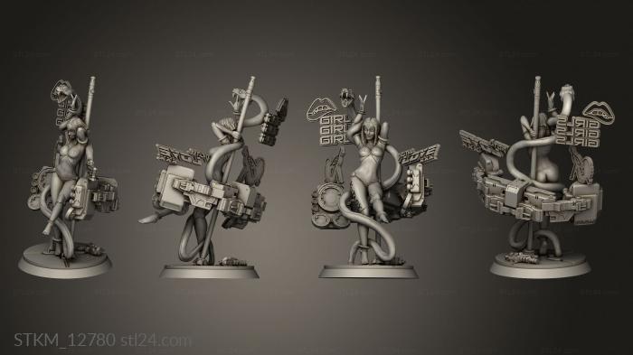 Figurines heroes, monsters and demons (Cyberpunk From Neon City Tasi, STKM_12780) 3D models for cnc