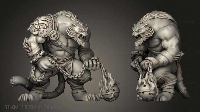 Figurines heroes, monsters and demons (Cult Flame Gru Stafa, STKM_12786) 3D models for cnc