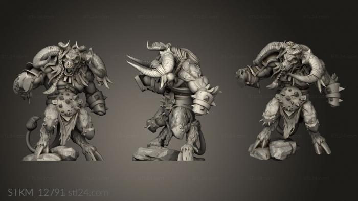 Figurines heroes, monsters and demons (Cult Minotaurs Minotaur boss, STKM_12791) 3D models for cnc