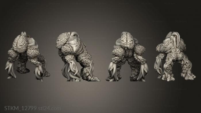 Figurines heroes, monsters and demons (Cult Pickle Unique Golems Brain Golemb, STKM_12799) 3D models for cnc