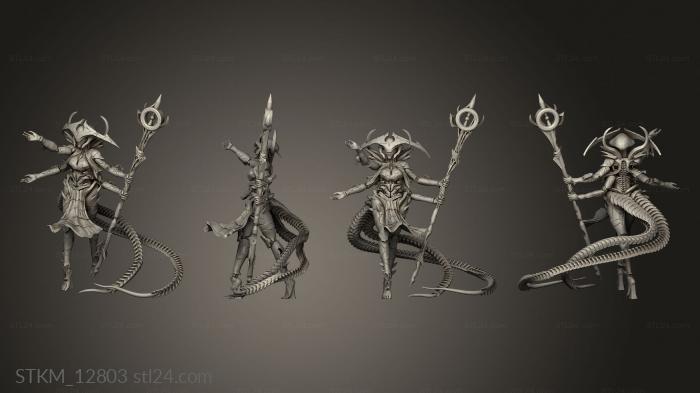 Статуэтки герои, монстры и демоны (Темное единство Атраксы Возрожденный Ангел Главная, STKM_12803) 3D модель для ЧПУ станка