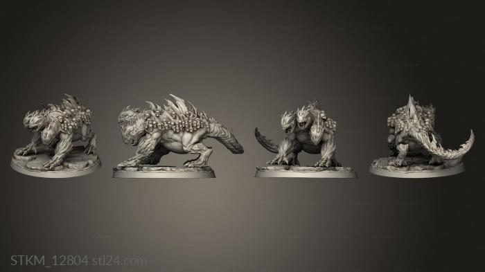 Figurines heroes, monsters and demons (Dantes Inferno Dante Cerberus, STKM_12804) 3D models for cnc
