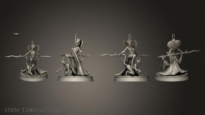 Статуэтки герои, монстры и демоны (Танцуют Вампиры Ламалия,Кровавые Коты Ламалия,Хозяйка, STKM_12805) 3D модель для ЧПУ станка