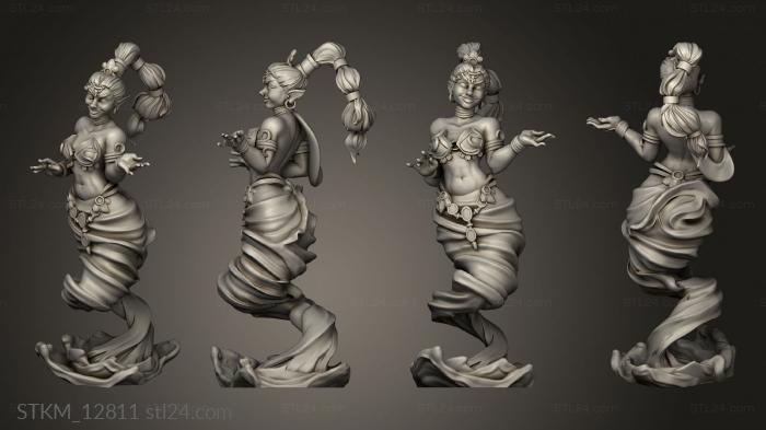 Figurines heroes, monsters and demons (Elementals Exotic Jasmine hair, STKM_12811) 3D models for cnc