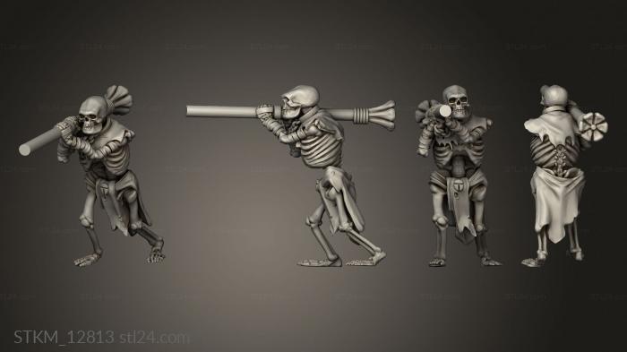 Figurines heroes, monsters and demons (Cursed Sands Boat Big Skeleton Back, STKM_12813) 3D models for cnc