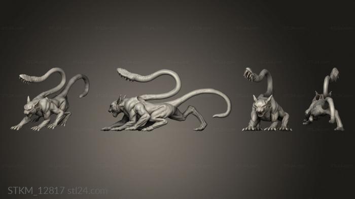 Figurines heroes, monsters and demons (Fantasy big cat, STKM_12817) 3D models for cnc