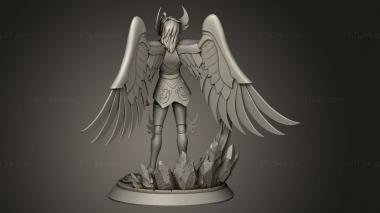 Figurines heroes, monsters and demons (Cygnus Hyoga god divine clothes, STKM_12820) 3D models for cnc