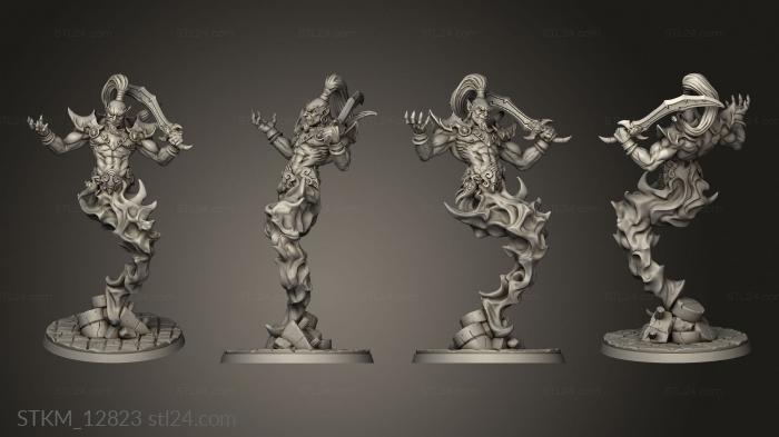 Статуэтки герои, монстры и демоны (Джинн Альзахм, STKM_12823) 3D модель для ЧПУ станка