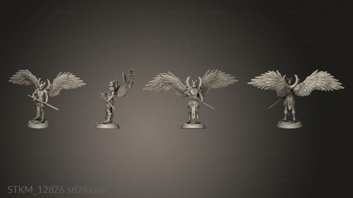 Статуэтки герои, монстры и демоны (Проклятая Нация Небесных Рыцарей,, STKM_12826) 3D модель для ЧПУ станка